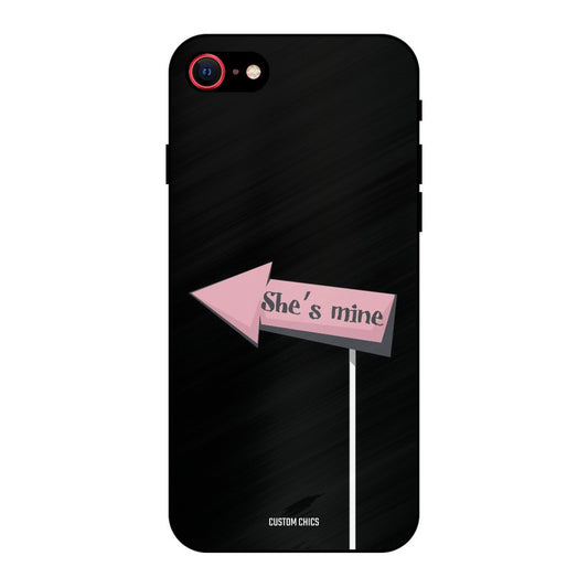She Is Mine iPhone SE 2020 Mobile Back Cover - Cute PrintShield Case