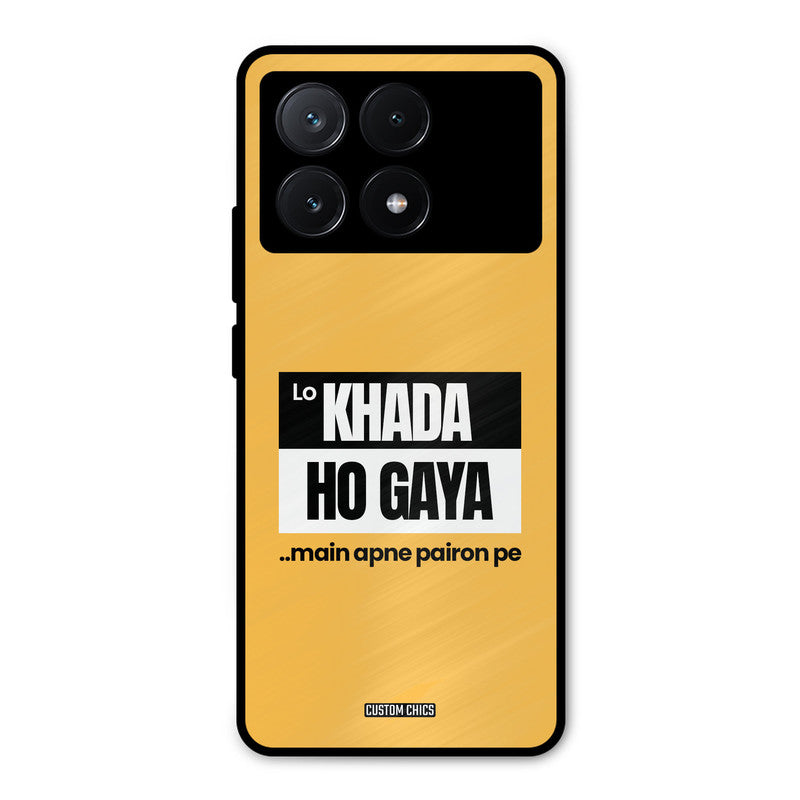 Standing On My Feet Poco X6 Pro Mobile Back Cover - Typography PrintShield Case