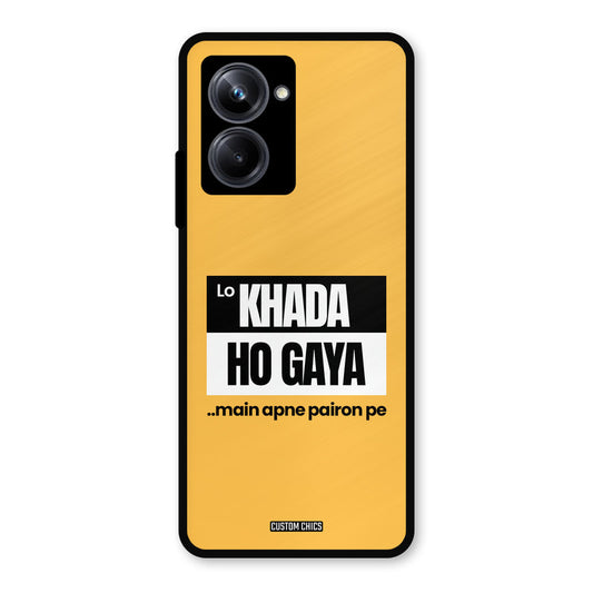 Standing On My Feet Realme 10 Pro Mobile Back Cover - Typography PrintShield Case