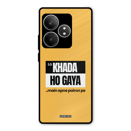 Standing On My Feet Realme GT 6T Mobile Back Cover - Typography PrintShield Case