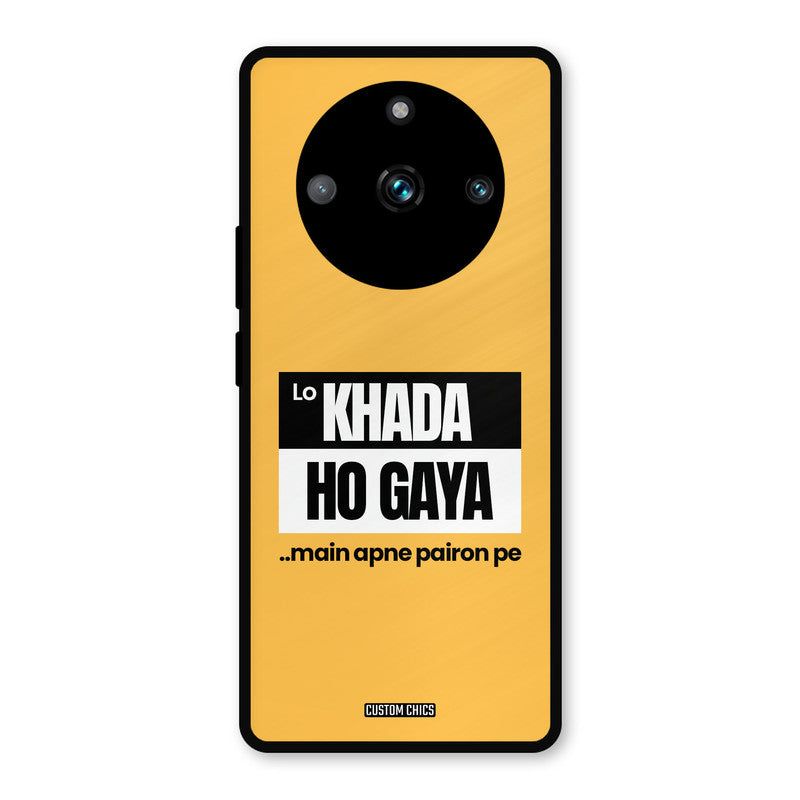 Standing On My Feet Realme 11 Pro Plus Mobile Back Cover - Typography PrintShield Case