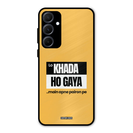 Standing On My Feet Samsung Galaxy A35 5G Mobile Back Cover - Typography PrintShield Case
