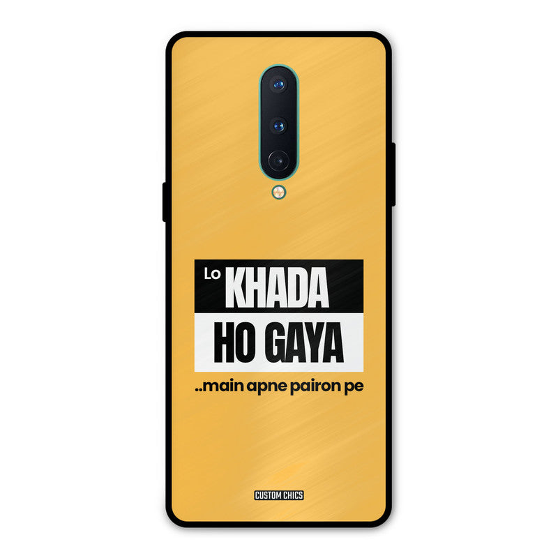 Standing On My Feet Oneplus 8 Mobile Back Cover - Typography PrintShield Case