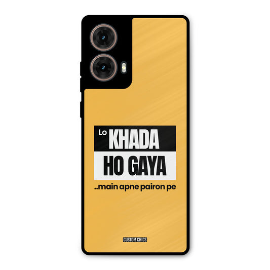 Standing On My Feet Moto G85 Mobile Back Cover - Typography PrintShield Case