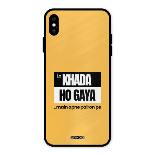 Standing On My Feet iPhone XS Max Mobile Back Cover - Typography PrintShield Case