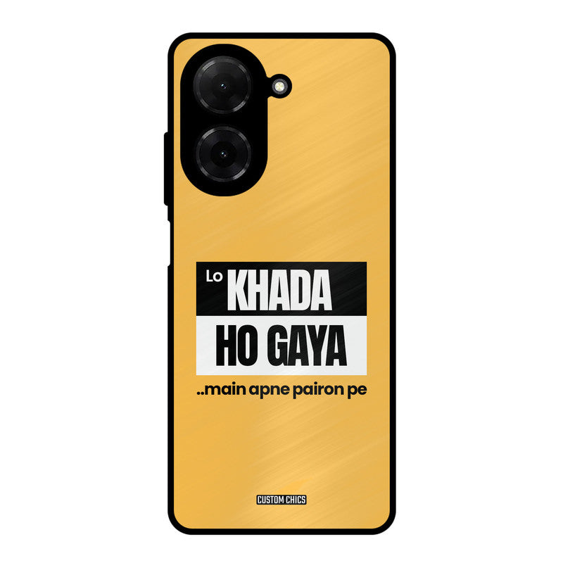 Standing On My Feet Redmi A5 4G Mobile Back Cover - Typography PrintShield Case