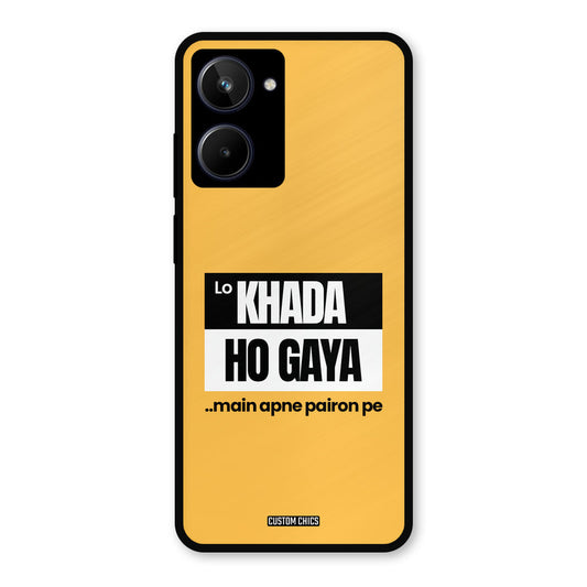 Standing On My Feet Realme 10 Mobile Back Cover - Typography PrintShield Case