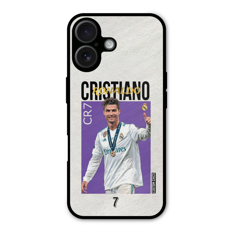 Star Ronaldo  iPhone 16 Mobile Back Cover - Sports PrintShield Case