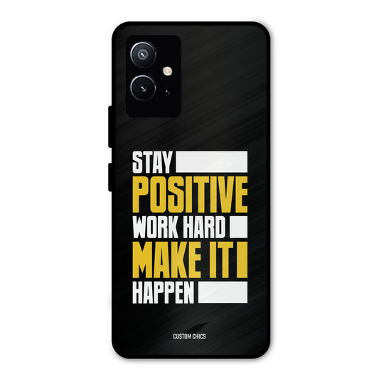 Stay Happy Vivo Y75 5G Mobile Back Cover - Typography PrintShield Case