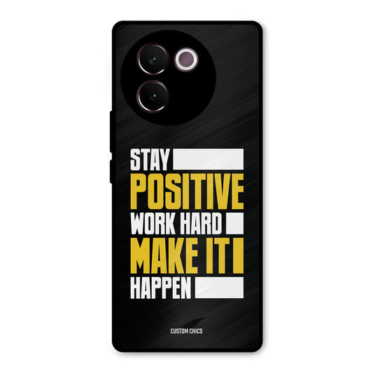 Stay Happy Vivo V30e Mobile Back Cover - Typography PrintShield Case