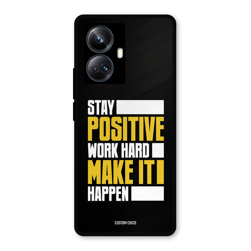 Stay Happy Realme 10 Pro Plus Mobile Back Cover - Typography PrintShield Case