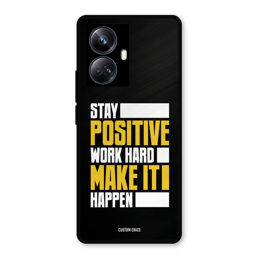 Stay Happy Realme 10 Pro Plus Mobile Back Cover - Typography PrintShield Case