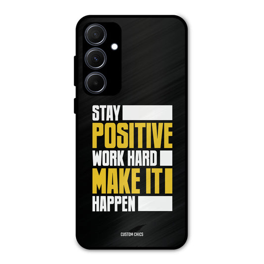 Stay Happy Samsung Galaxy A35 5G Mobile Back Cover - Typography PrintShield Case