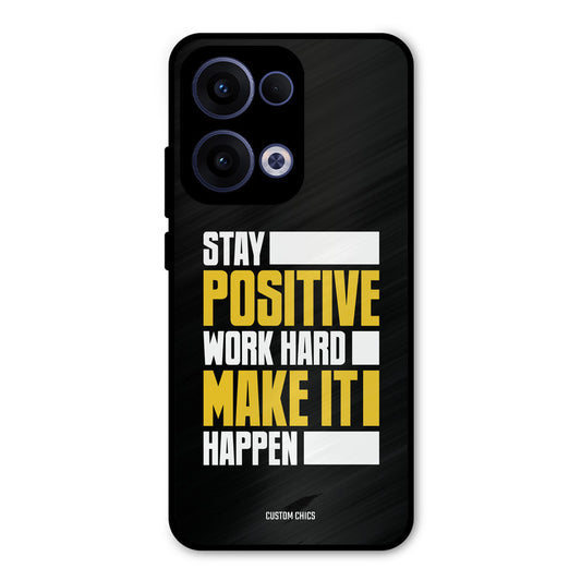 Stay Happy Oppo Reno 13 5G Mobile Back Cover - Typography PrintShield Case