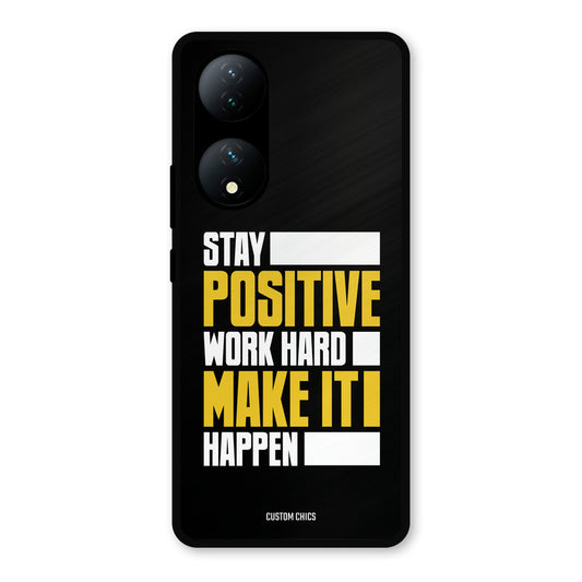 Stay Happy Vivo Y100 Mobile Back Cover - Typography PrintShield Case