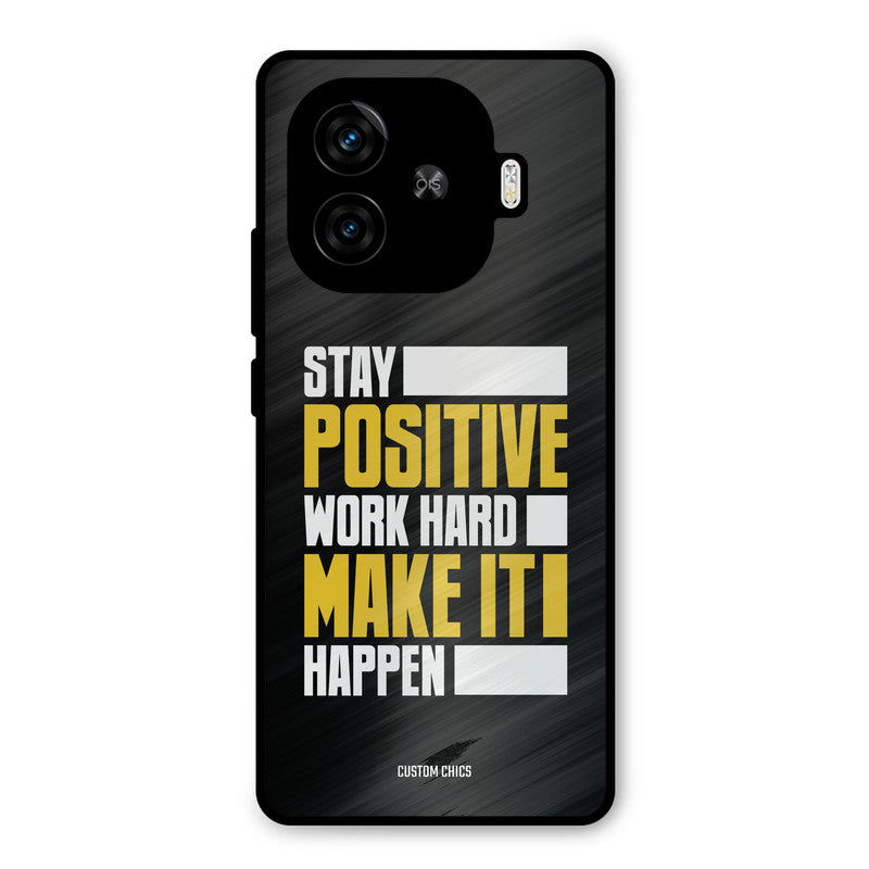 Stay Happy iQoo Z9 Turbo Mobile Back Cover - Typography PrintShield Case