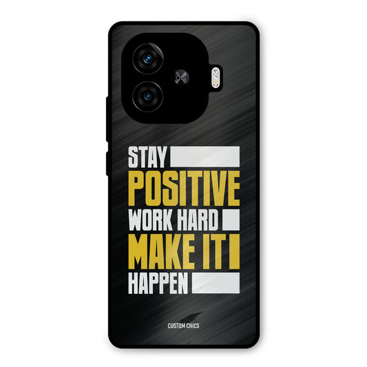 Stay Happy iQoo Z9 Turbo Mobile Back Cover - Typography PrintShield Case