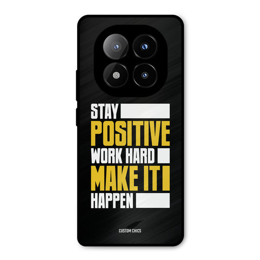 Stay Happy Redmi Note 14 Pro Plus 5G Mobile Back Cover - Typography PrintShield Case