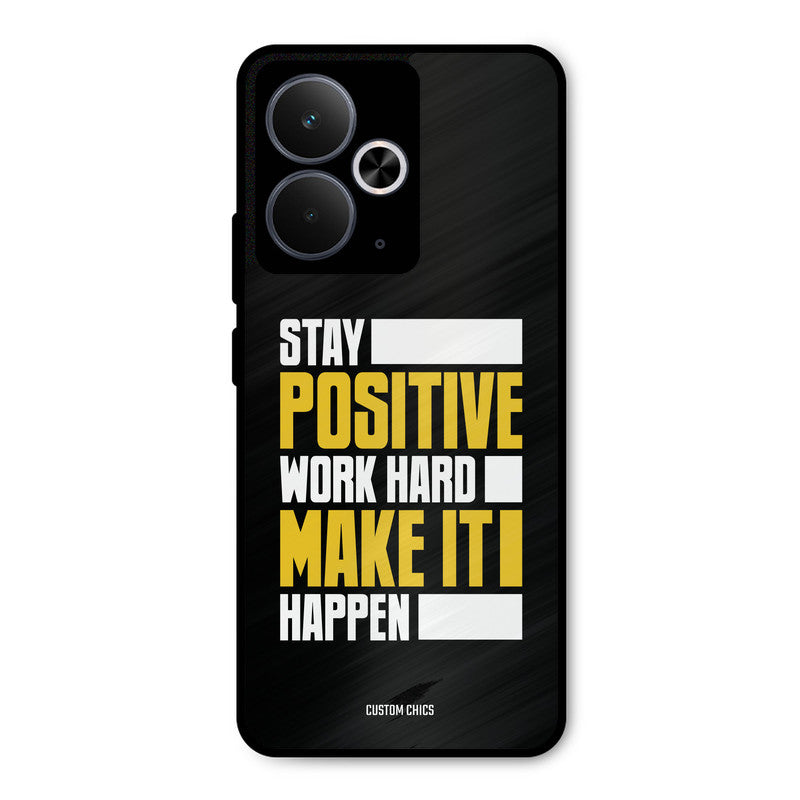 Stay Happy Realme 14T Mobile Back Cover - Typography PrintShield Case