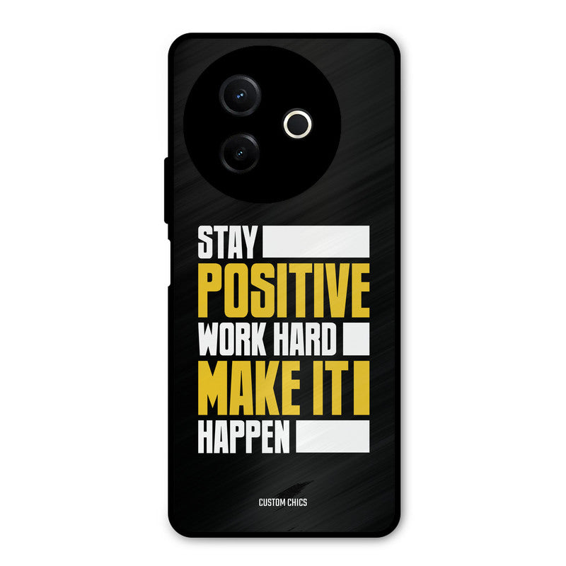 Stay Happy Vivo Y39 Mobile Back Cover - Typography PrintShield Case