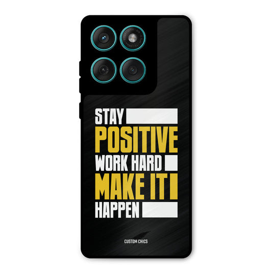Stay Happy Motorola Edge 60 Mobile Back Cover - Typography PrintShield Case