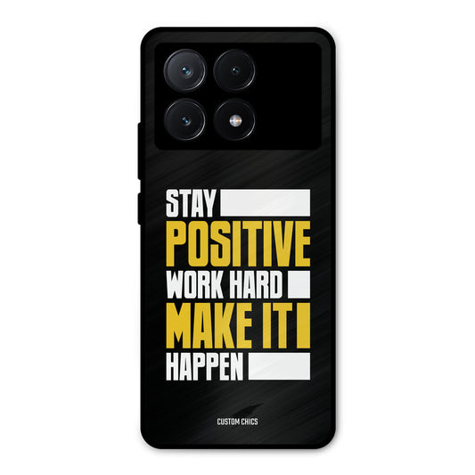Stay Happy Poco X6 Pro Mobile Back Cover - Typography PrintShield Case