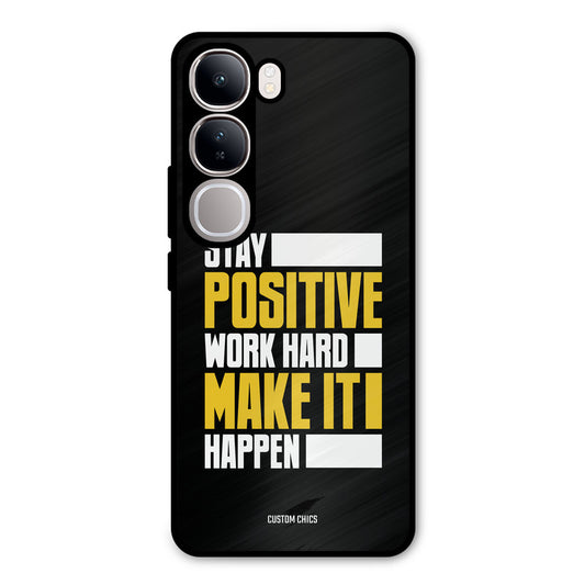 Stay Happy Vivo Y300 Mobile Back Cover - Typography PrintShield Case