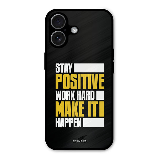 Stay Happy iPhone 17 Mobile Back Cover - Typography PrintShield Case