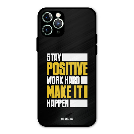 Stay Happy iPhone 11 Pro Max Mobile Back Cover - Typography PrintShield Case