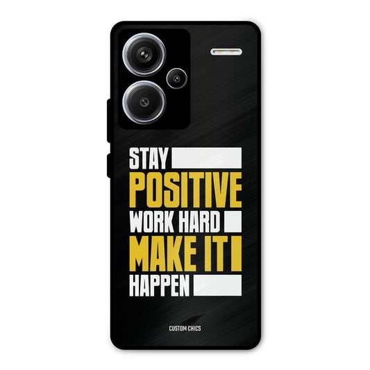 Stay Happy Redmi Note 13 Pro Plus Mobile Back Cover - Typography PrintShield Case