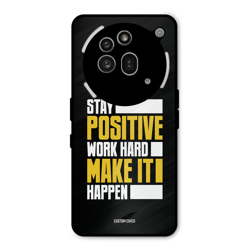 Stay Happy Nothing Phone 3A Pro Mobile Back Cover - Typography PrintShield Case