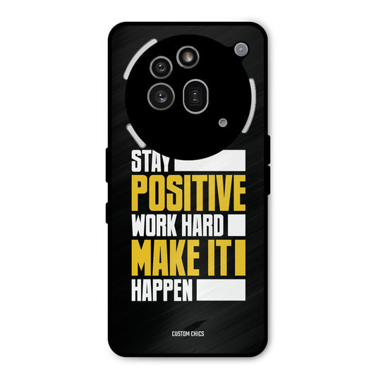 Stay Happy Nothing Phone 3A Pro Mobile Back Cover - Typography PrintShield Case