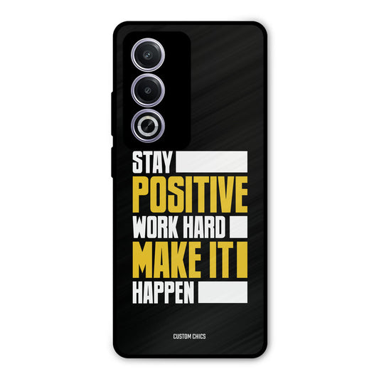 Stay Happy Oppo A3 Pro Mobile Back Cover - Typography PrintShield Case