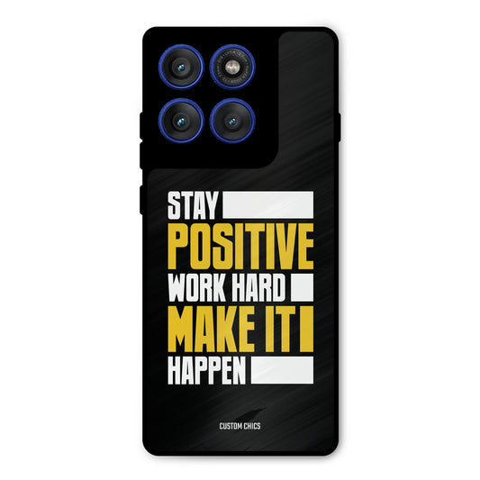 Stay Happy Motorola Edge 60 Pro Mobile Back Cover - Typography PrintShield Case