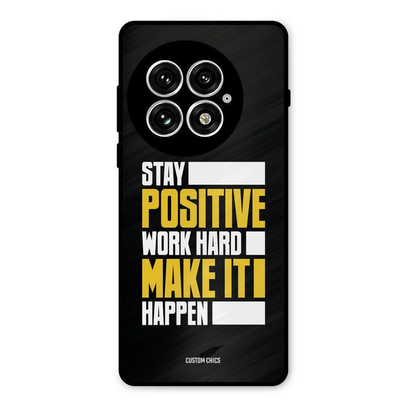 Stay Happy Oneplus 13 Mobile Back Cover - Typography PrintShield Case