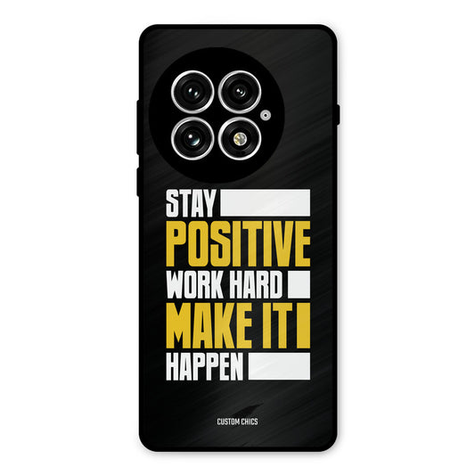 Stay Happy Oneplus 13 Mobile Back Cover - Typography PrintShield Case