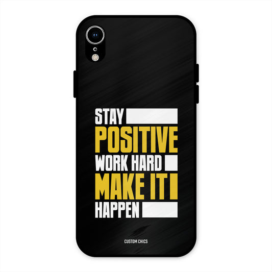 Stay Happy iPhone XR Mobile Back Cover - Typography PrintShield Case