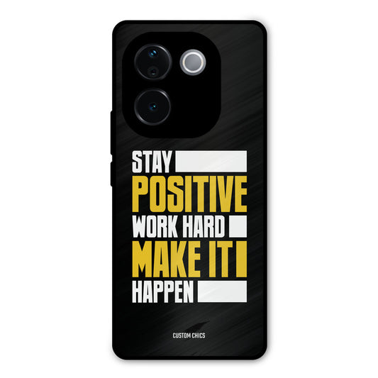 Stay Happy Vivo T3 Pro Mobile Back Cover - Typography PrintShield Case