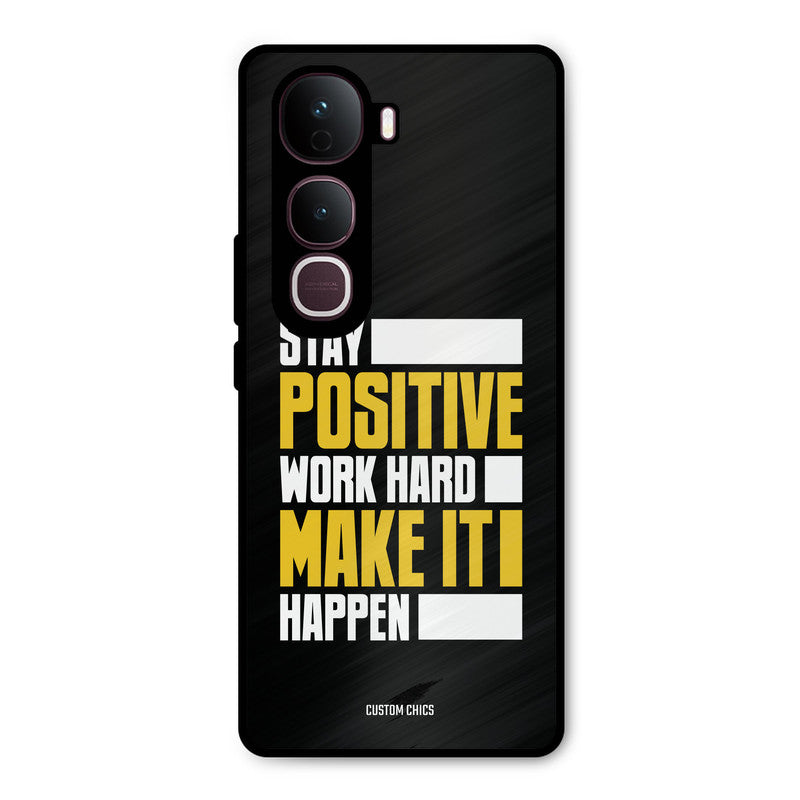 Stay Happy Vivo Y400 Pro Mobile Back Cover - Typography PrintShield Case