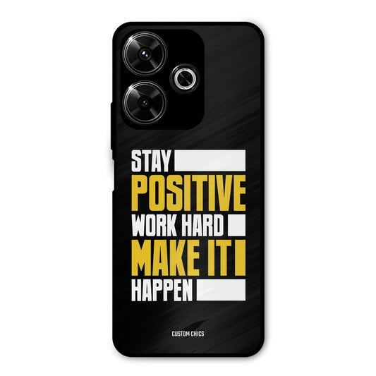 Stay Happy Redmi 13 5G Mobile Back Cover - Typography PrintShield Case
