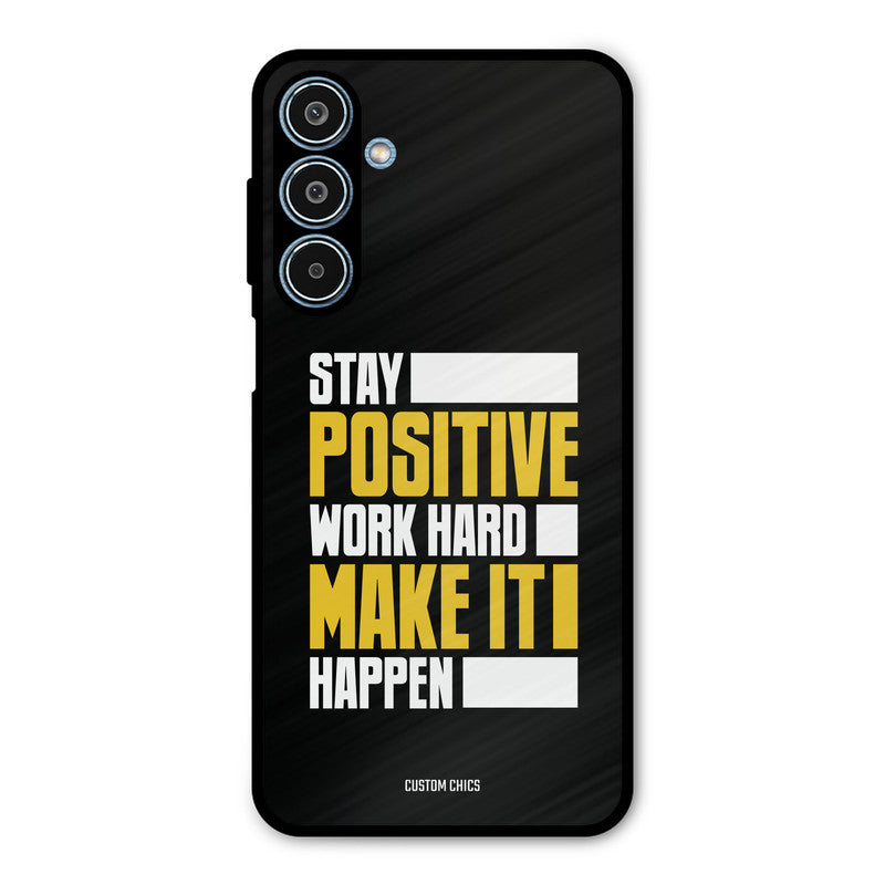 Stay Happy Samsung Galaxy M35 5G Mobile Back Cover - Typography PrintShield Case