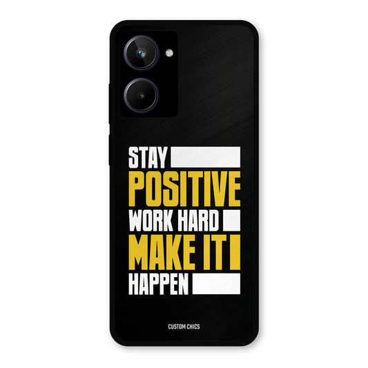 Stay Happy Realme 10 Mobile Back Cover - Typography PrintShield Case
