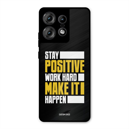 Stay Happy Motorola Edge 50 Pro Mobile Back Cover - Typography PrintShield Case