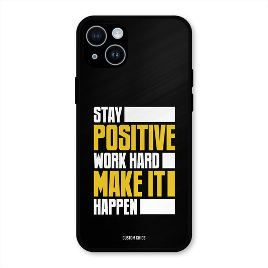 Stay Happy iPhone 14 Mobile Back Cover - Typography PrintShield Case