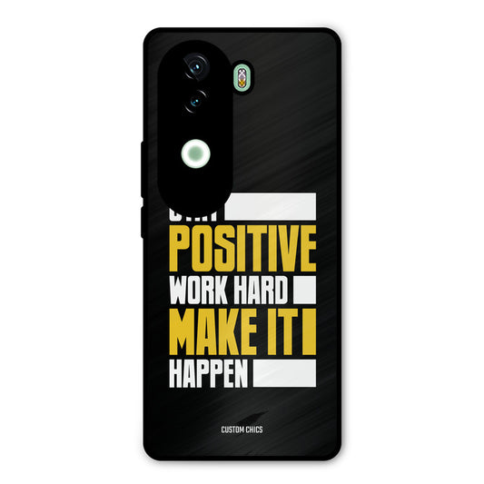 Stay Happy Vivo V40e Mobile Back Cover - Typography PrintShield Case