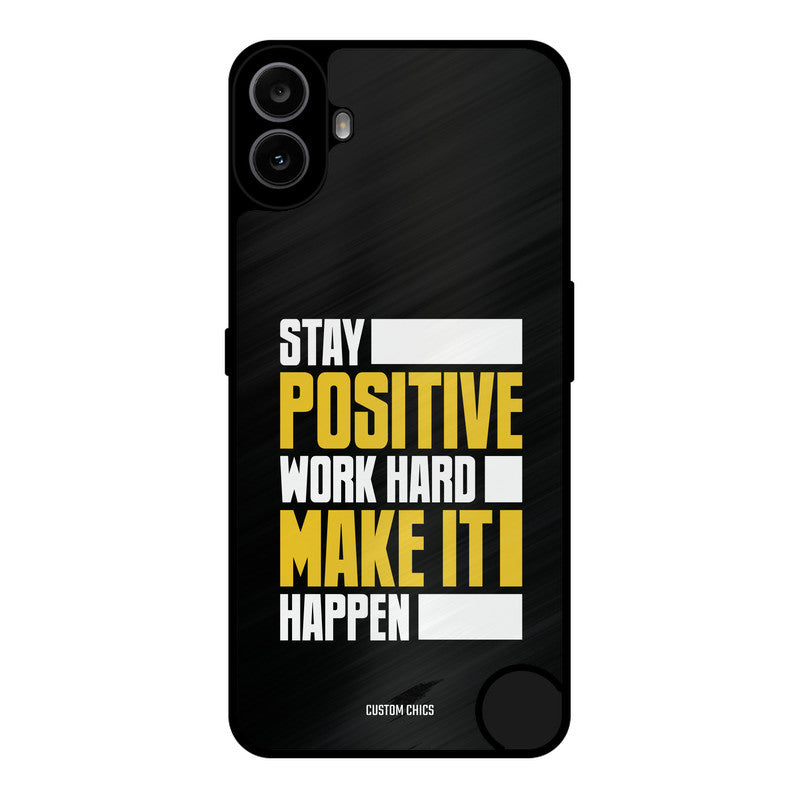 Stay Happy Nothing CMF Phone 1 Mobile Back Cover - Typography PrintShield Case