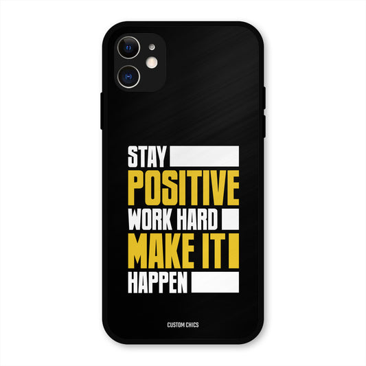 Stay Happy iPhone 11 Mobile Back Cover - Typography PrintShield Case