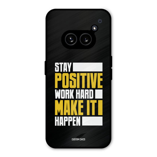 Stay Happy Nothing Phone 2a Mobile Back Cover - Typography PrintShield Case