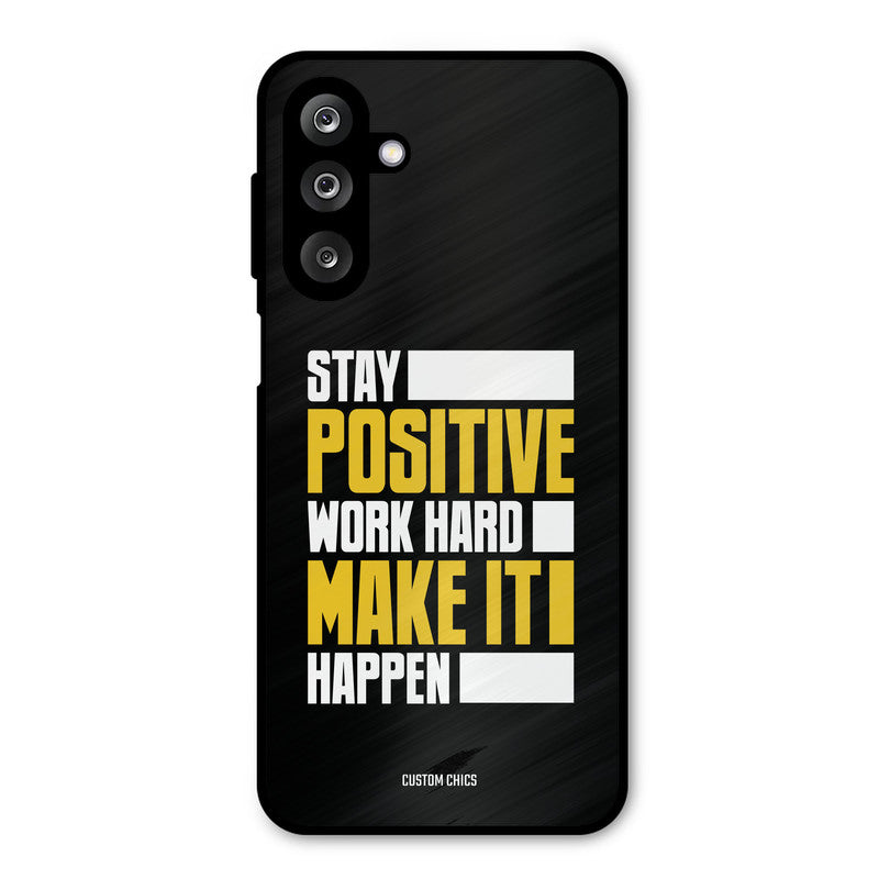 Stay Happy Samsung Galaxy M36 Mobile Back Cover - Typography PrintShield Case