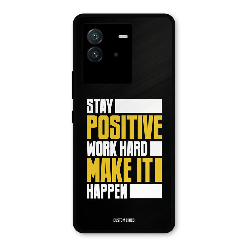 Stay Happy iQoo Neo 6 Mobile Back Cover - Typography PrintShield Case
